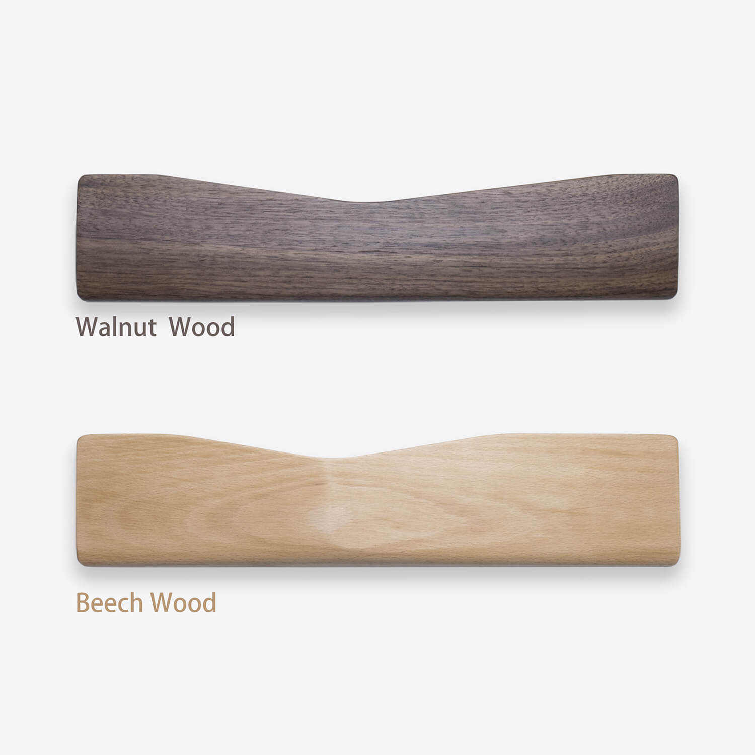 Walnut Wood and beech wood alice keyboard wrist rest