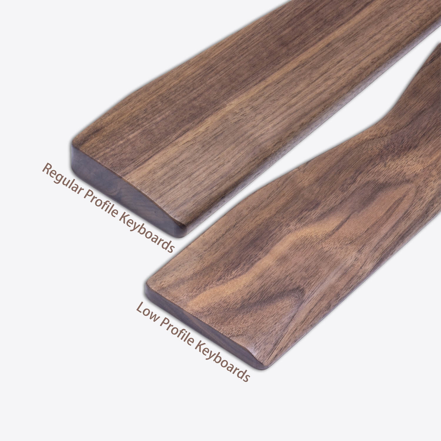 Low profile and regular profile alice keyboard wrist rest