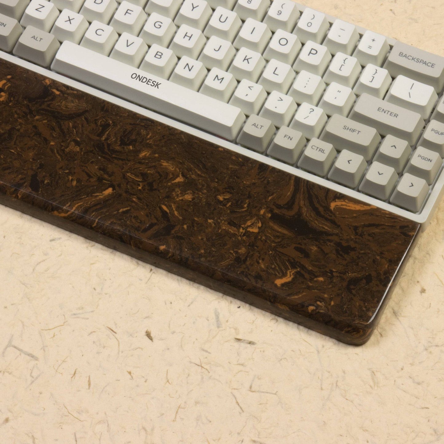coffee wrist rest with keyboard