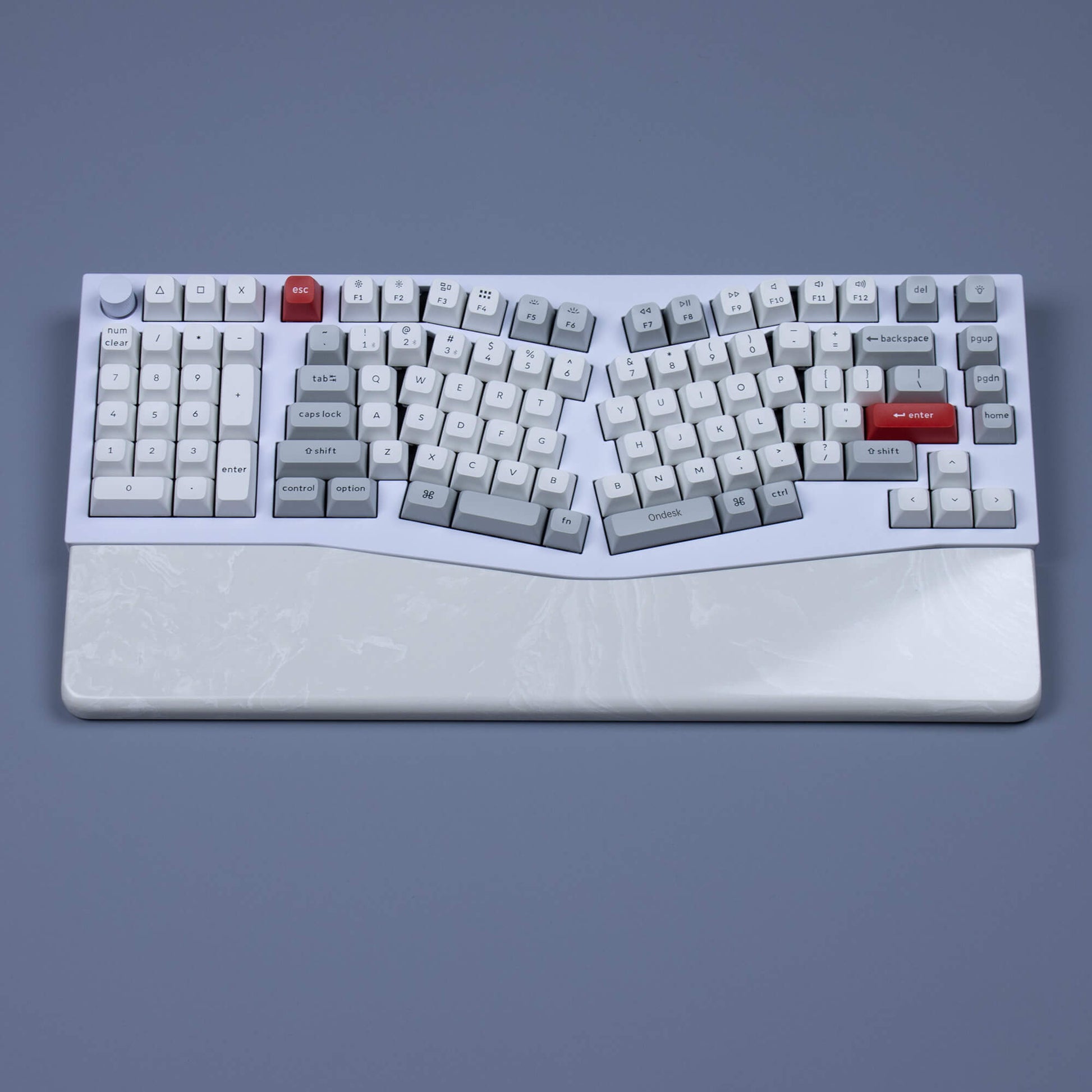 white cloud wrist rest with keyboard