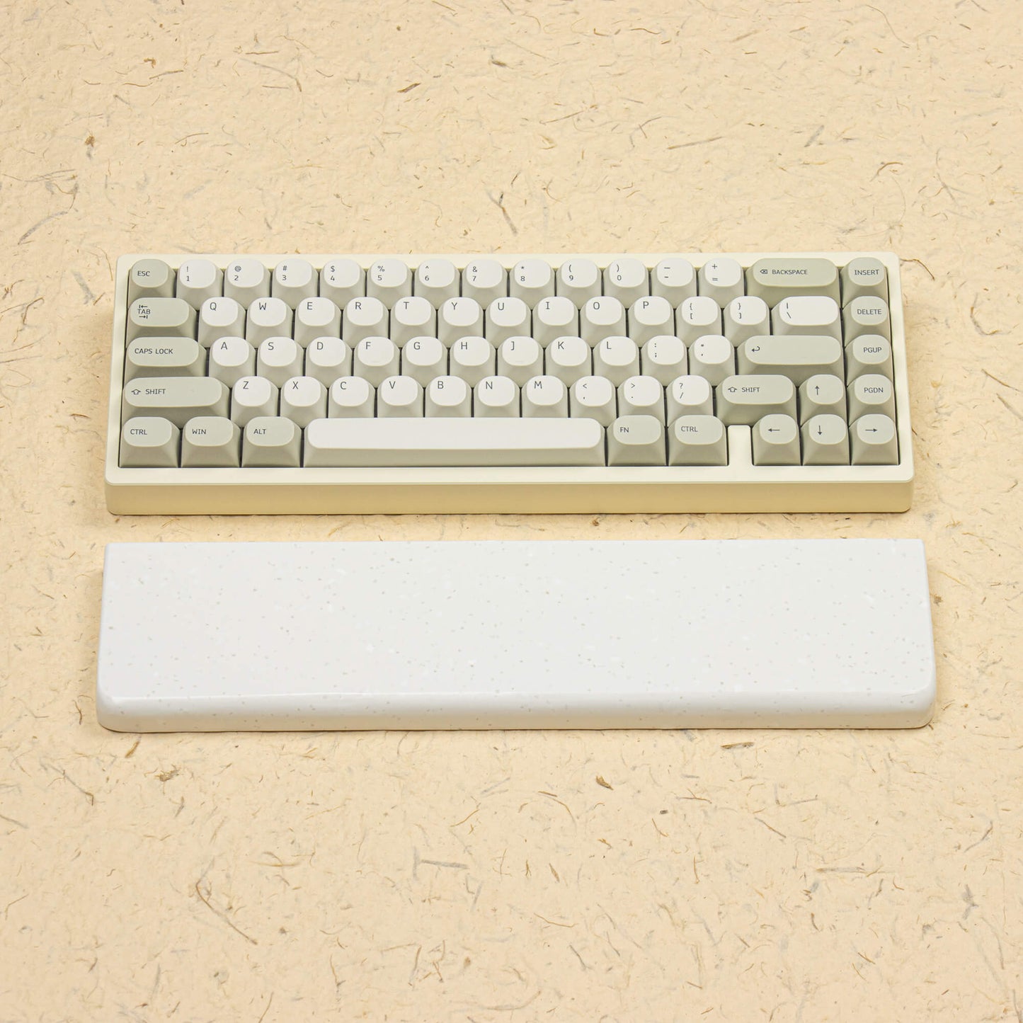 Off White with Pint Quartz Wrist Rest with keyboard