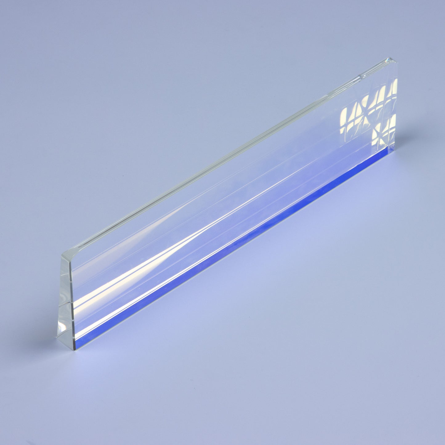 The upturned Blue Iridescent Crystal Wrist Rest