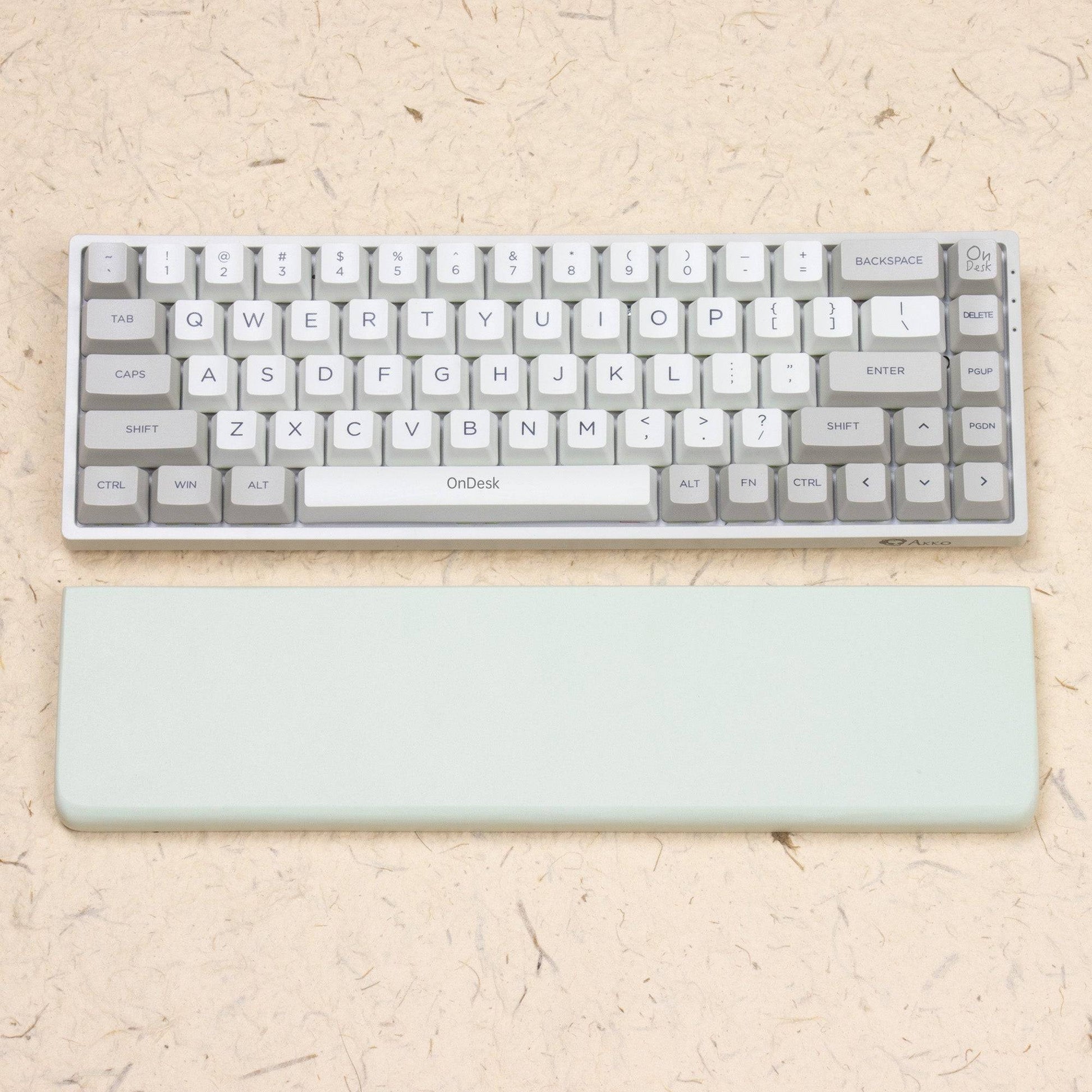 dew green wrist rest with keyboard