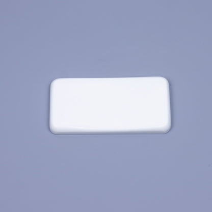 Minimalist solid pure white quartz mouse wrist support cooling gel alternative