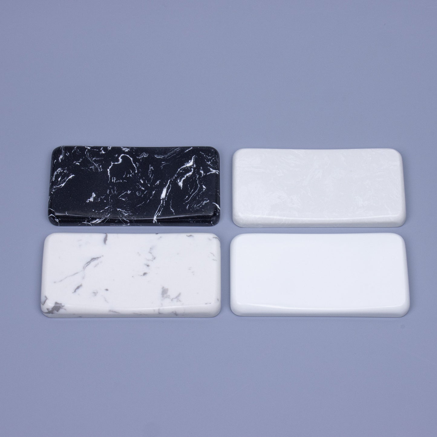 Four aesthetic color options of solid quartz stone ergonomic mouse wrist rests