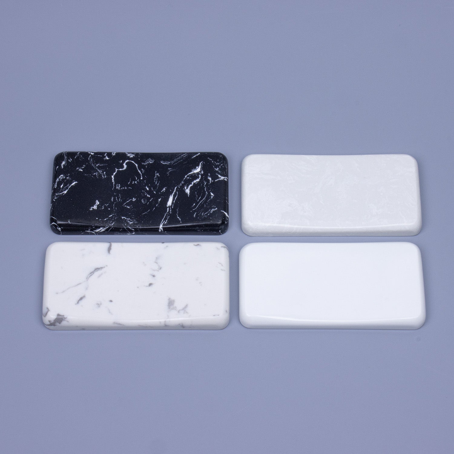 Four aesthetic color options of solid quartz stone ergonomic mouse wrist rests